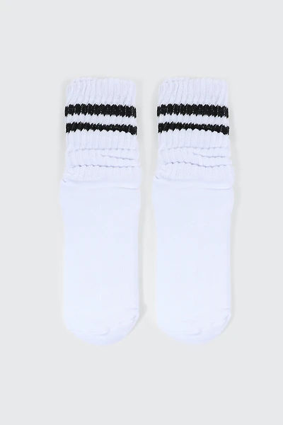 Ardene Slouchy Socks in White | Polyester/Spandex