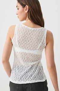 Haut sans manches en dentelle