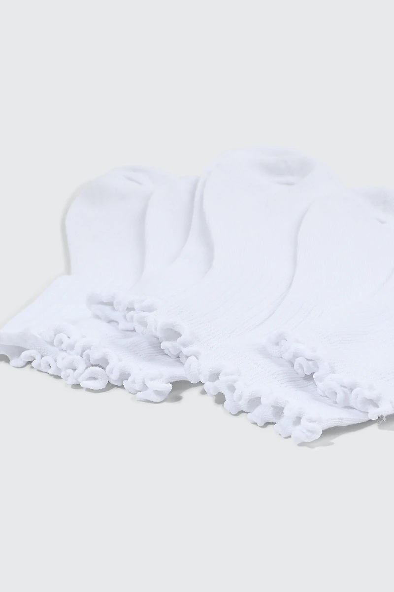 3 paires de chaussettes courtes à frisons