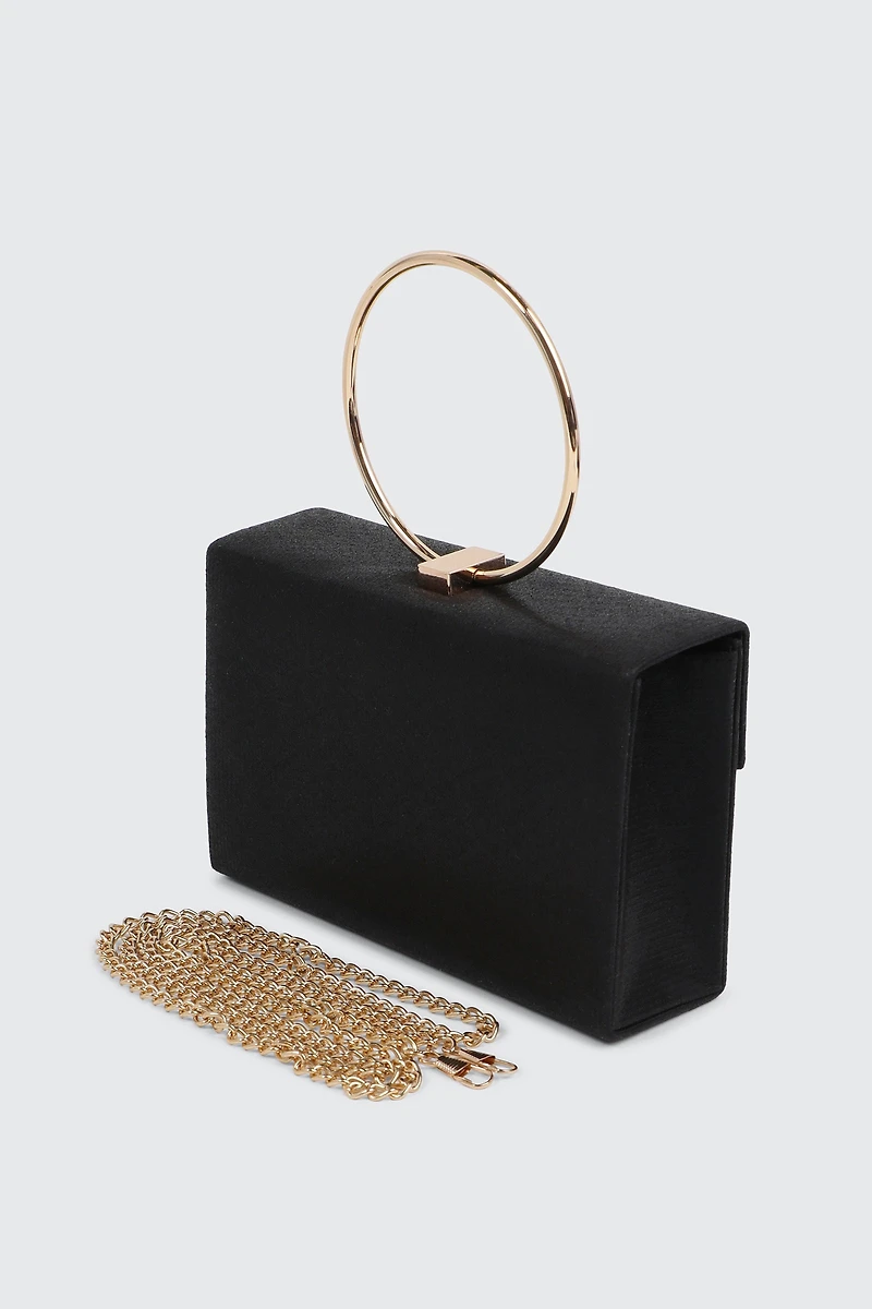 Sac de soirée à poignée anneau