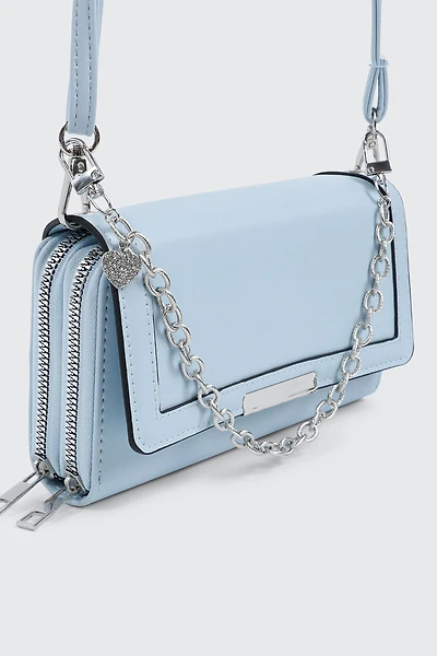 Ardene Heart Bag Charm in Silver