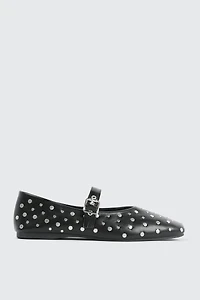 Ardene Studded Mary Janes in | Size | Faux Leather