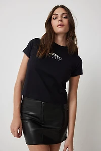 T-shirt court graphique