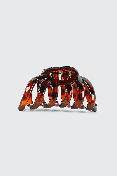 Ardene Spiral Effect Hair Claw in Brown