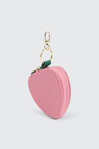 Porte-monnaie fraise avec mousqueton