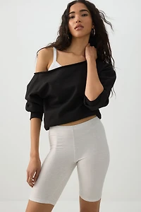 Ardene Basic Super Soft Biker Shorts in Light Grey | Size | Polyester/Elastane | Eco-Conscious