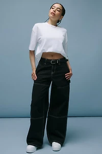 Ardene The Sunday Wide Leg Slouchy Carpenter Jean in | Size | 100% Cotton