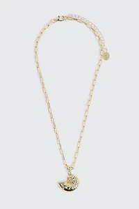 Collier volumineux à pendentif escargot