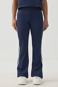 Pantalon évasé à rayures latérales