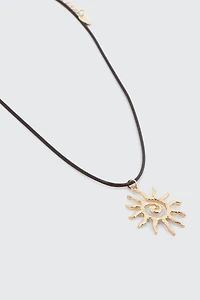 Collier cordon soleil spirale