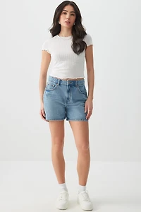 T-shirt pointelle à frissons