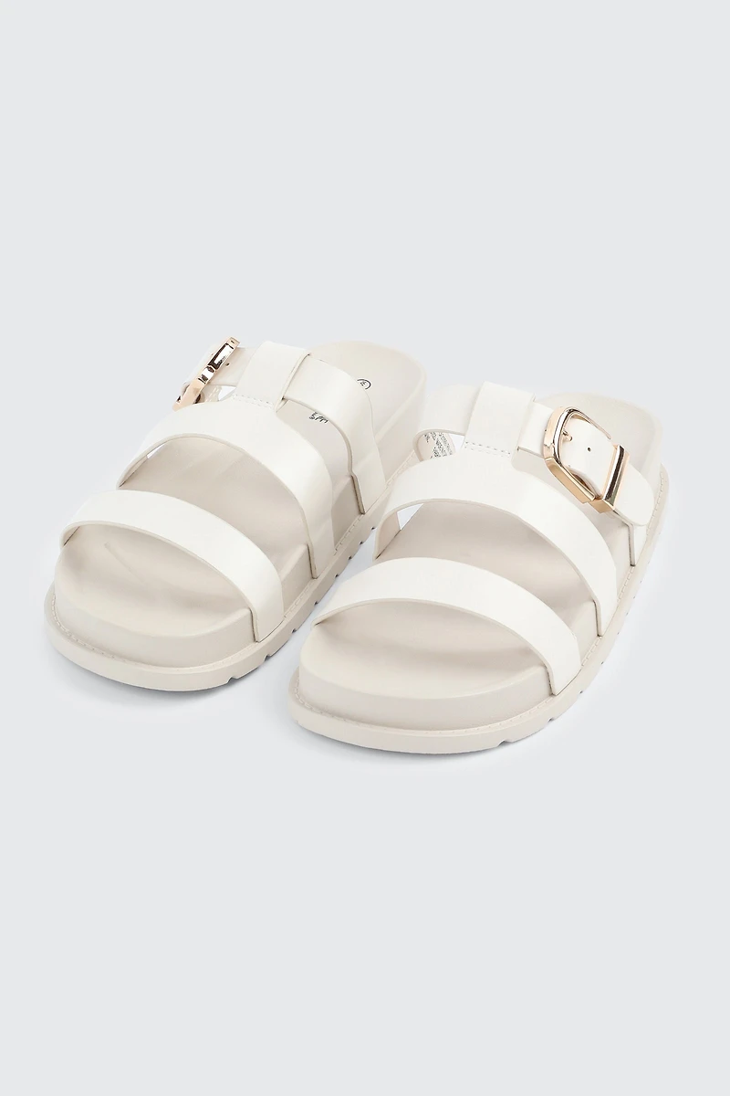 Sandales volumineuses à détail de boucle