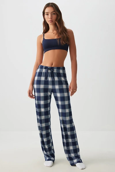 Ardene Super Soft Straight Leg PJ Pants in Dark Blue | Size | Polyester/Spandex | Eco-Conscious