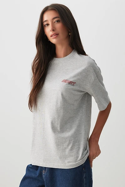Ardene Oversized Graphic T-Shirt in Grey | Size | Cotton/Elastane
