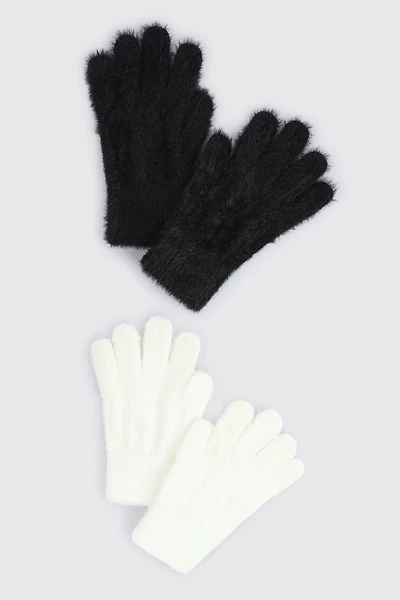 Ardene 2-Pack Super Soft Gloves | Polyester/Spandex
