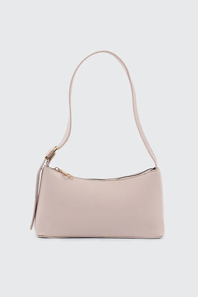 Ardene Faux Leather Shoulder Bag in Blush | Faux Leather/Polyester