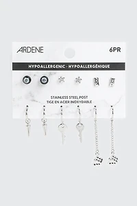 5 paires d'anneaux et de boucles d'oreilles