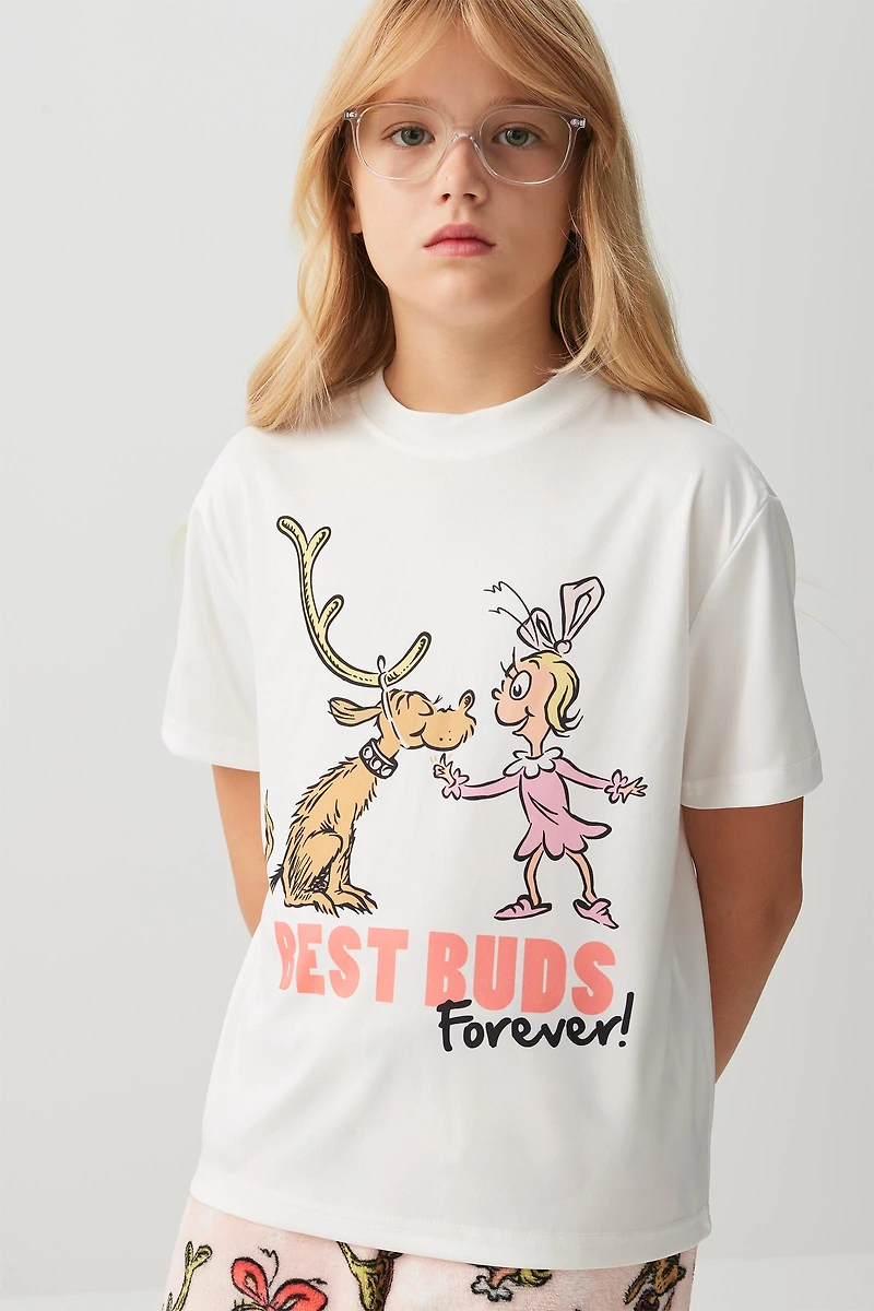 Ardene Kids Oversized Cindy Lou T-Shirt in White | Size | 100% Cotton