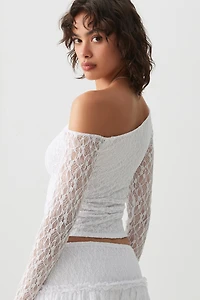 Haut asymétrique en dentelle