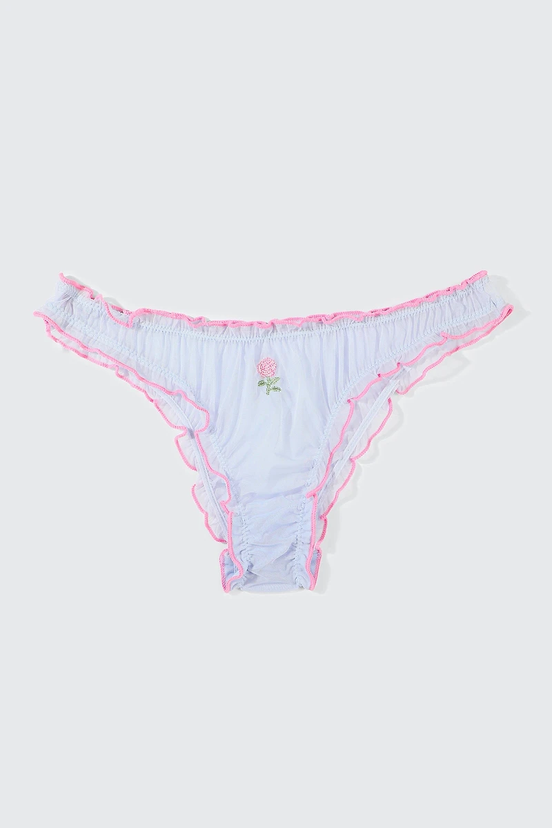 Ardene Everyday Mesh Cheeky Panty Panty in Light Blue | Size | Polyester/Elastane