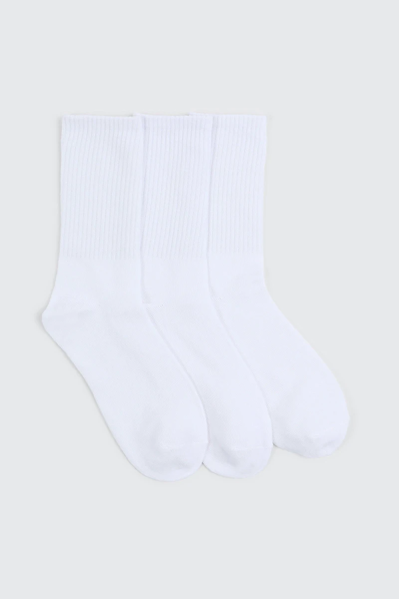 3 paires de chaussettes côtelées