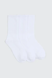 3 paires de chaussettes côtelées