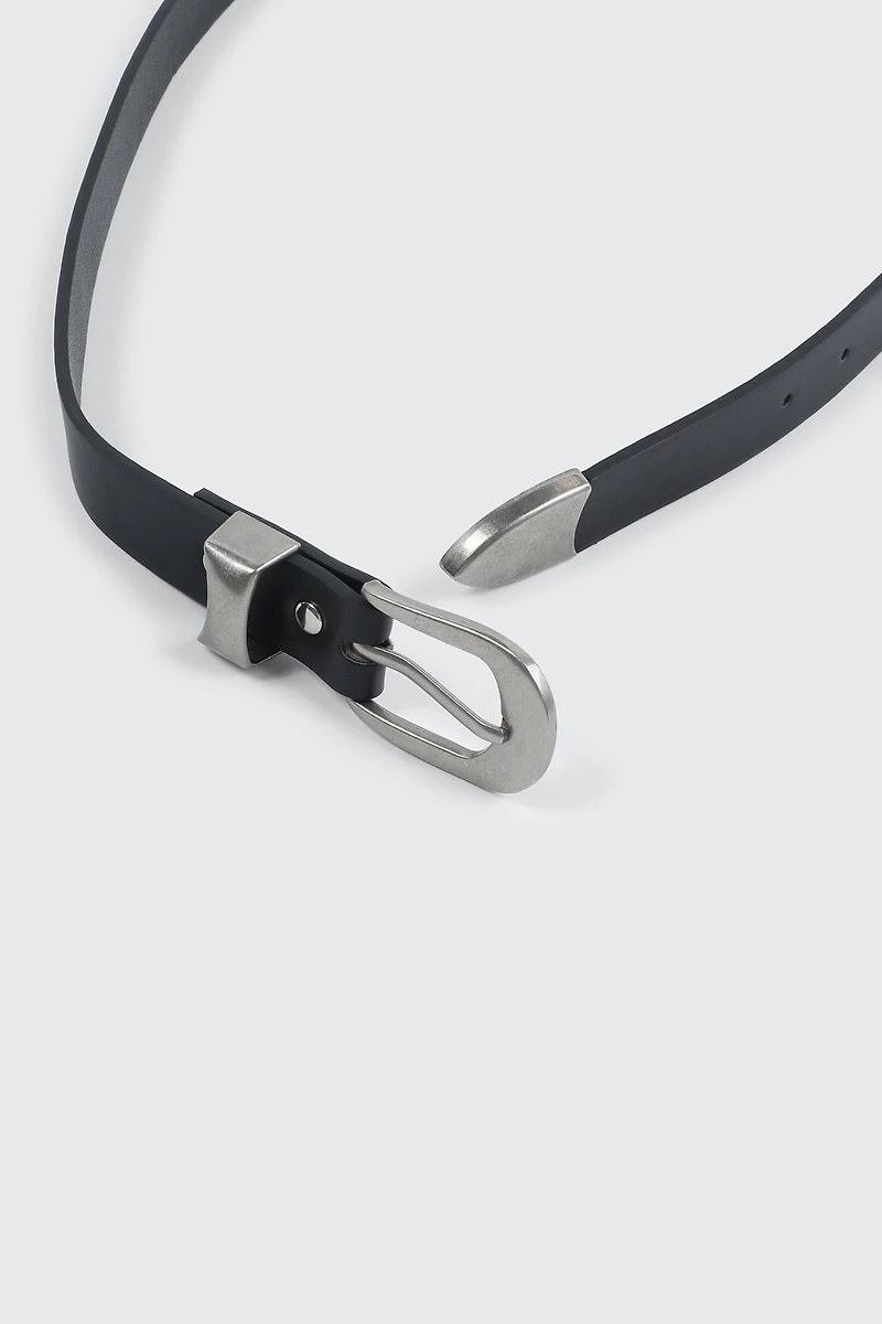 Ceinture tissée à boucle ovale