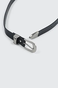 Ceinture tissée à boucle ovale