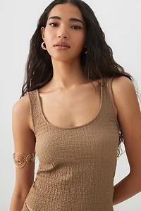 Camisole texturée à col dégagé