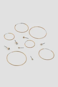 Ardene 6-Pack Stud & Hoop Earrings in Gold | Stainless Steel | Eco-Conscious