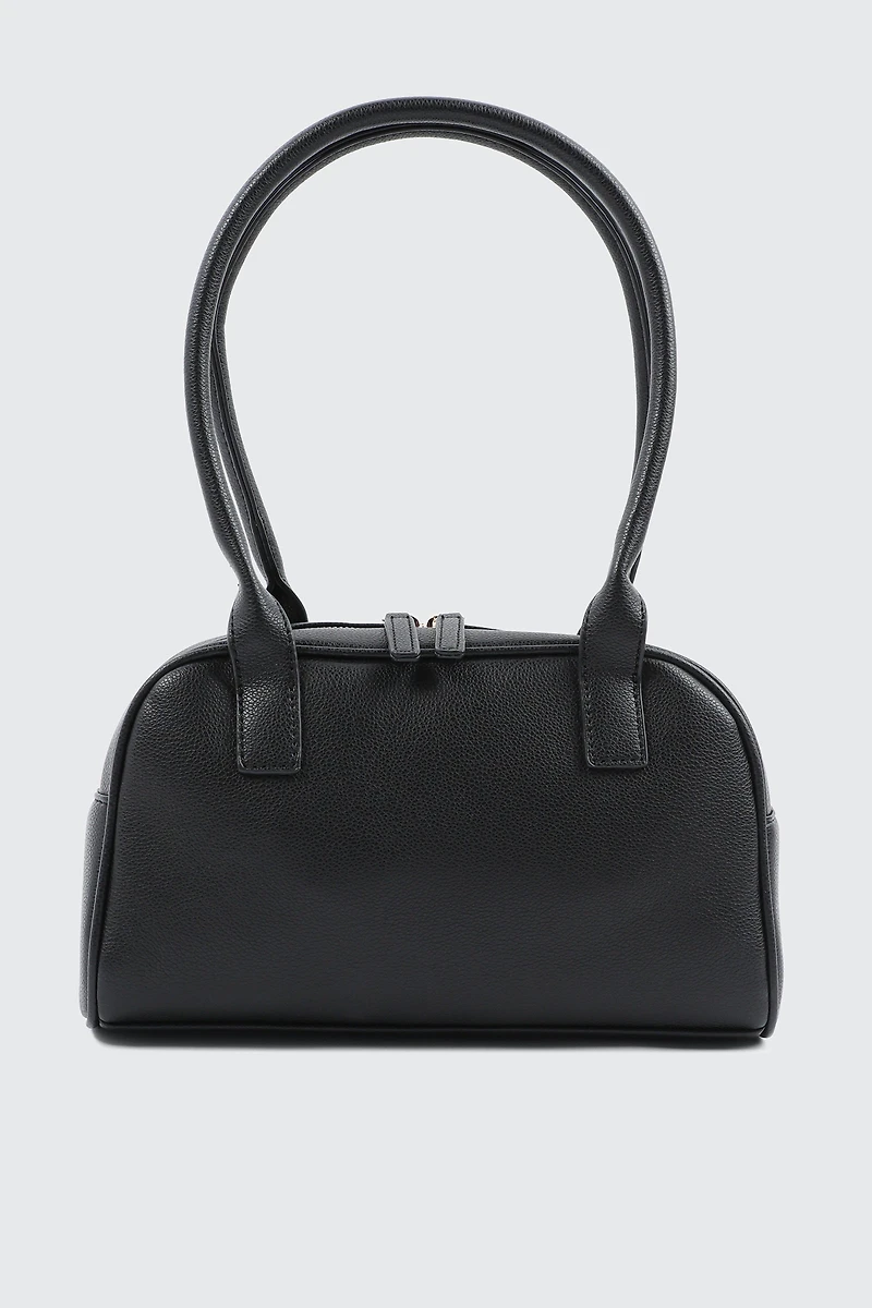 Ardene Longline Shoulder Bag in Black | 100% Recycled Polyester/Faux Leather | Eco-Conscious