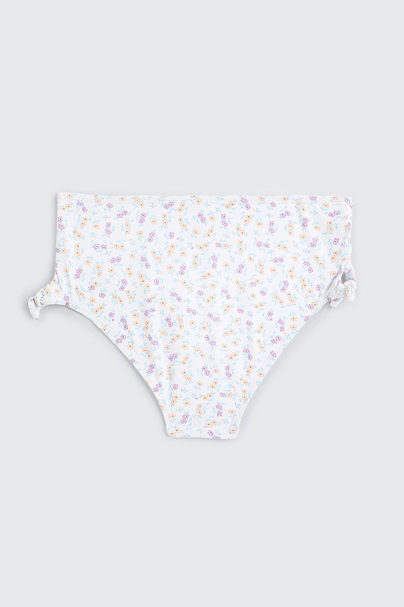 Bas de maillot imprimé noué aux hanches