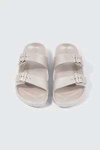 Sandales à glissière et brides doubles