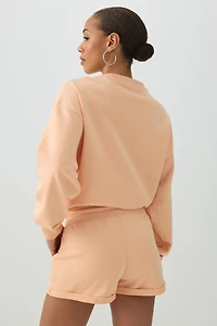 Short détente en jersey bouclette