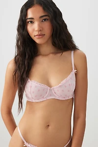 Soutien-gorge en maille floquée luxe