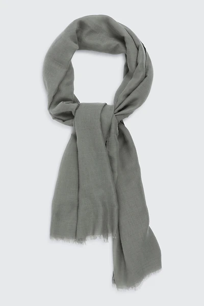 Ardene Solid Lightweight Scarf in Medium Green | Polyester
