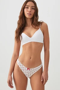 Culotte tanga en pointelle tout-aller