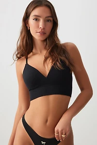 Ardene Everyday Seamless Push Up Bralette in Black | Size | Nylon/Elastane | Eco-Conscious