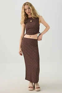 Jupe maxi en tricot textur