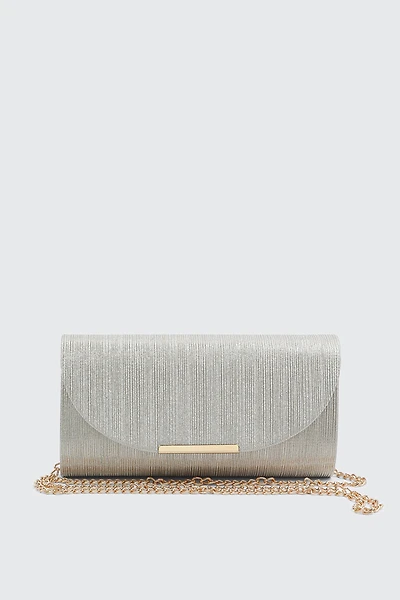 Ardene Shiny Envelope Clutch in Gold | Polyester