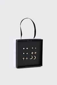 Ardene Celestial Stud Earring Gift Set in Gold | Stainless Steel