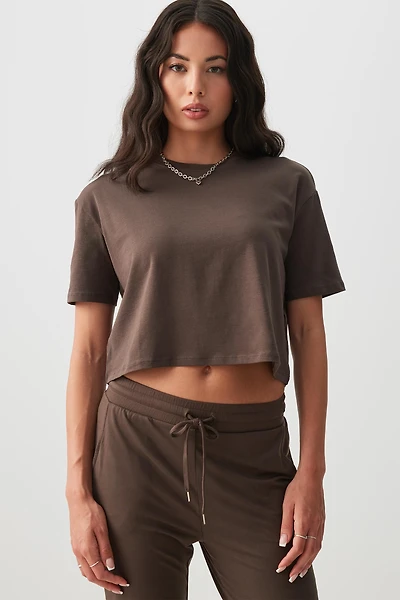 Ardene Basic Organic Cotton Boxy T-Shirt in | Size | Cotton/Elastane | Eco-Conscious