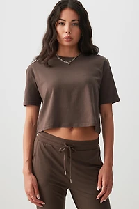 Ardene Basic Organic Cotton Boxy T-Shirt in | Size | Cotton/Elastane | Eco-Conscious