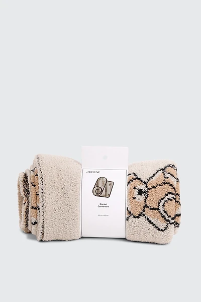 Ardene Teddy Bear Print Blanket | Polyester