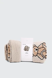Ardene Teddy Bear Print Blanket | Polyester