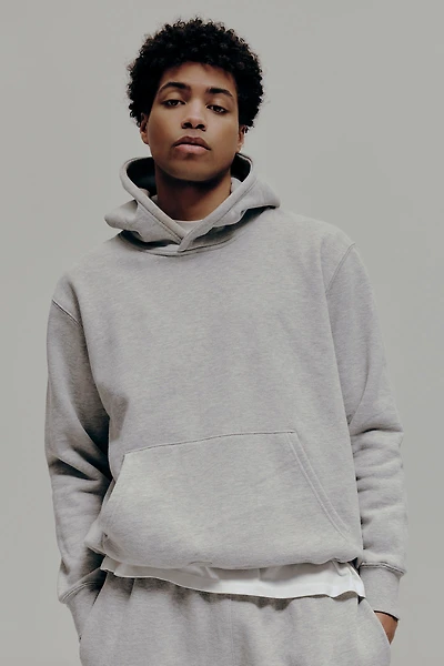 Ardene Man Solid Hoodie For Men in Grey | Size | Polyester/Cotton | Fleece-Lined