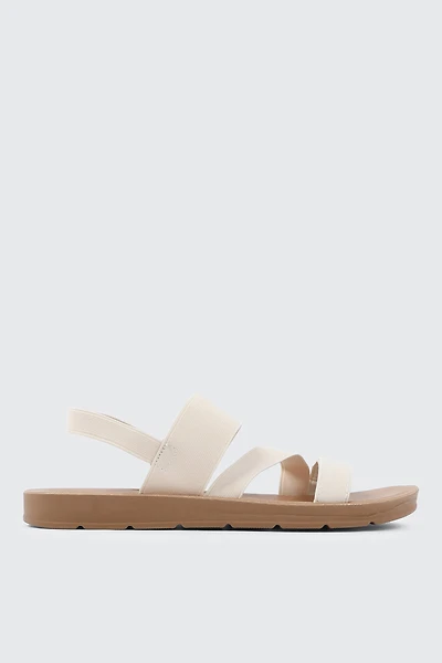 Ardene Strappy Flat Sandals in Beige | Size