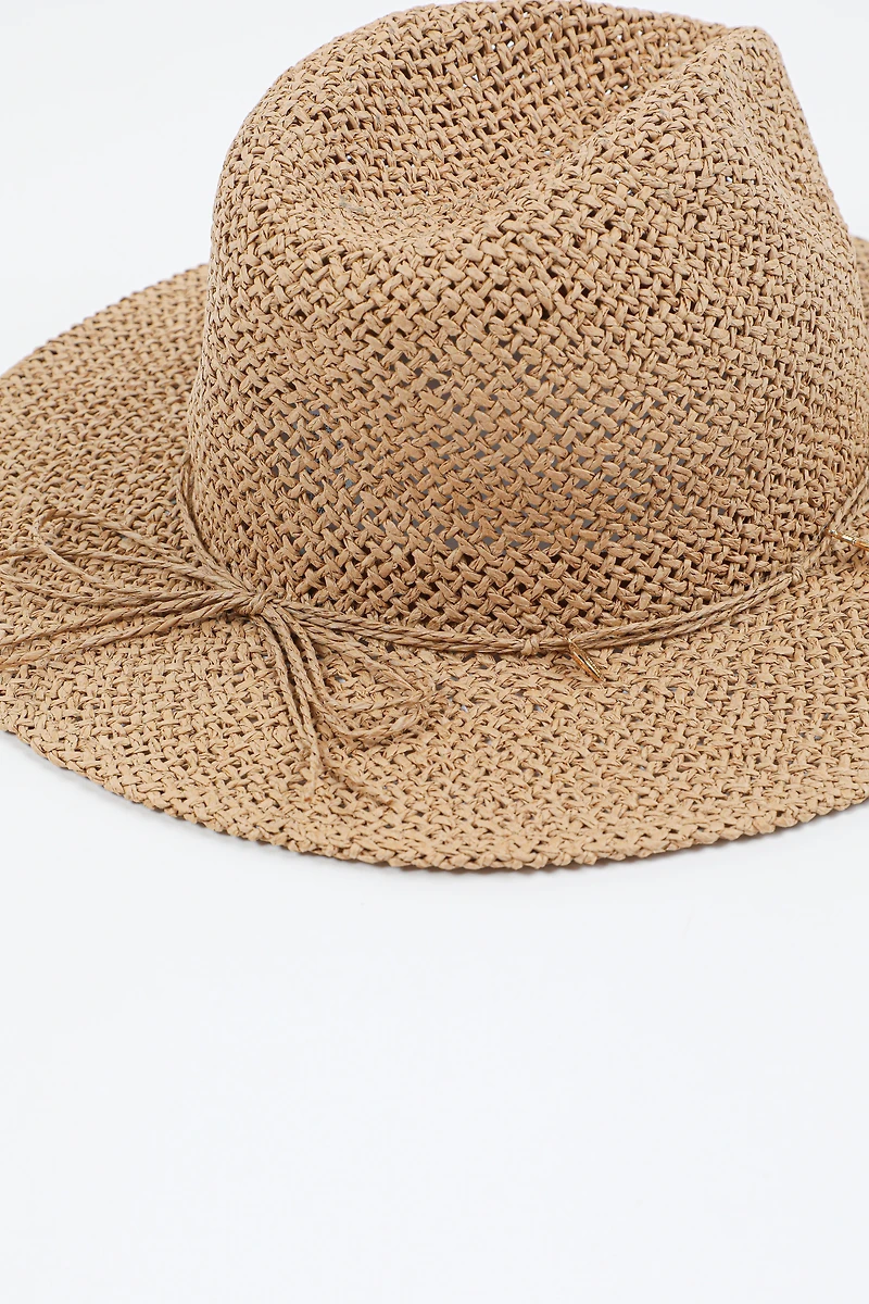 Chapeau de paille à breloques