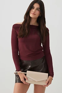 Sac de soirée en faux cuir verni