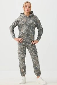 Chandail à capuchon camouflage